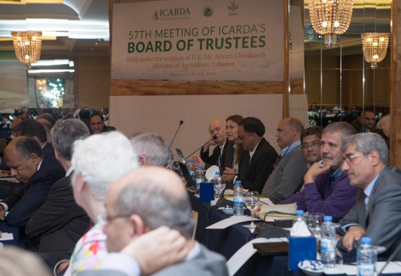 ICARDA’s 57th Board of Trustees Meeting: a session in progress.