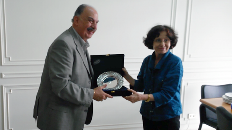 Dr. Solh expresses ICARDA's gratitude to Ms. Houda Nourallah for her long and dedicated service.
