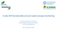 In-situ WH functionality and soil water process monitoring