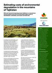 CoED Leaflet: Estimating costs of environmental degradation in the mountains of Tajikistan EN