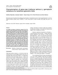 Characterization of grass pea (Lathyrus sativus L.) germplasm collections for beneficial agronomic traits