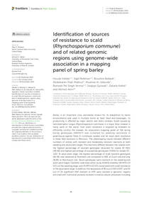 Identification of sources of resistance to scald (Rhynchosporium commune) and of related genomic regions using genome-wide association in a mapping panel of spring barley