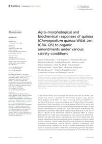 Agro-morphological and biochemical responses of quinoa (Chenopodium quinoa Willd. var: ICBA-Q5) to organic amendments under various salinity conditions