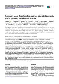 Community-based sheep breeding programs generated substantial genetic gains and socioeconomic benefits