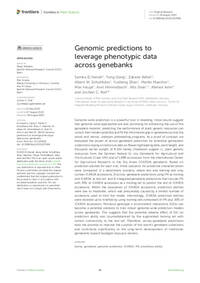 Genomic predictions to leverage phenotypic data across genebanks