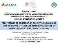 Perspectives de Coopération des Acteurs pour une Mise en Œuvre Efficace des Techniques de Mise En défense des Parcours du Sud Tunisien