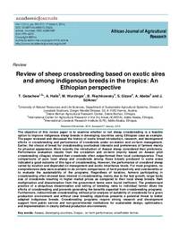 Review of sheep crossbreeding based on exotic sires and among indigenous breeds in the tropics: An Ethiopian perspective