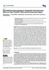 Oat–Field Pea Intercropping for Sustainable Oat Production: Effect on Yield, Nutritive Value and Environmental Impact