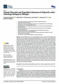 Genetic Diversity and Population Structure of Didymella rabiei Affecting Chickpea in Ethiopia