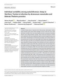Individual variability among autochthonous sheep in Northern Tunisia to infection by abomasum nematodes and Babesia/Theileria parasites