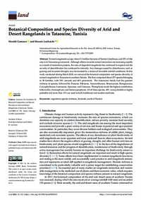 Botanical Composition and Species Diversity of Arid and Desert Rangelands in Tataouine, Tunisia