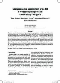 Socioeconomic assessment of no-till in wheat cropping system: a case study in Algeria