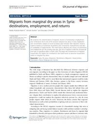 Migrants from marginal dry areas in Syria: destinations, employment, and returns