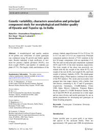 Genetic variability, characters association and principal component study for morphological and fodder quality of Opuntia and Nopalea sp. in India 