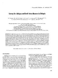Survey for chickpea and lentil virus diseases in Ethiopia