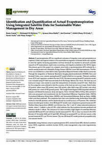 Identification and Quantification of Actual Evapotranspiration Using Integrated Satellite Data for Sustainable Water Management in Dry Areas
