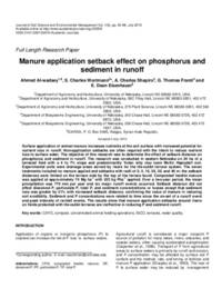Manure application setback effect on phosphorus and sediment in runoff