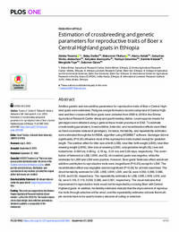 Estimation of crossbreeding and genetic parameters for reproductive traits of Boer x Central Highland goats in Ethiopia