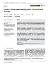 Genomics-assisted lentil breeding: Current status and futurestrategies