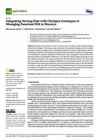 Integrating Sowing Date with Chickpea Genotypes in Managing Fusarium Wilt in Morocco