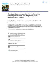 Genetic and economic evaluation of alternative breeding schemes for two indigenous goat populations of Ethiopia