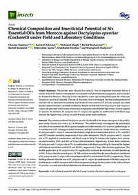 Chemical Composition and Insecticidal Potential of Six Essential Oils from Morocco against Dactylopius opuntiae (Cockerell) under Field and Laboratory Conditions