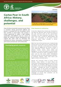Cactusnet: Promoting the social and ecological benefits of cactus production: Cactus Pear in South Africa: History, challenges and potential