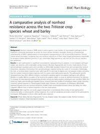 A comparative analysis of nonhost resistance across the two Triticeae crop species wheat and barley