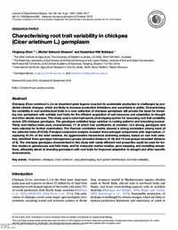 Characterising root trait variability in chickpea (Cicer arietinum L.) germplasm