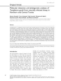 Molecular detection and phylogenetic analyses of Toxoplasma gondii from naturally infected sheep in Northern and Central Tunisia