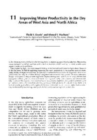 Improving Water Productivity in the Dry Areas of West Asia and North Africa