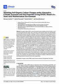 Modeling Soil Organic Carbon Changes under Alternative Climatic Scenarios and Soil Properties Using DNDC Model at a Semi-Arid Mediterranean Environment