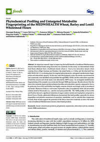 Phytochemical Profiling and Untargeted Metabolite Fingerprinting of the MEDWHEALTH Wheat, Barley and Lentil Wholemeal Flours