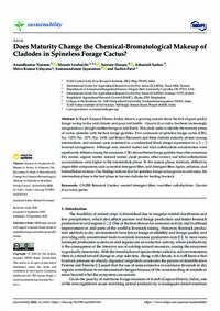 Does Maturity Change the Chemical-Bromatological Makeup of Cladodes in Spineless Forage Cactus?