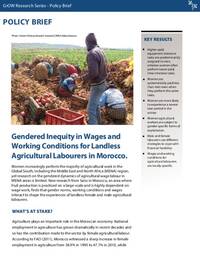 Gendered Inequity in Wages and Working Conditions for Landless Agricultural Labourers in Morocco.