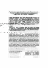 Population Demographic and Reproductive Parameters of the Cowpea Seed Beetle Callosobruchus maculatus Infesting Stored Lentil and Chickpea Commodities