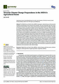 Towards Climate Change Preparedness in the MENA’s Agricultural Sector