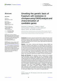 Unveiling the genetic basis of Fusarium wilt resistance in chickpea using GWAS analysis and characterization of candidate genes