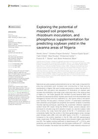 Exploring the potential of mapped soil properties, rhizobium inoculation, and phosphorus supplementation for predicting soybean yield in the savanna areas of Nigeria