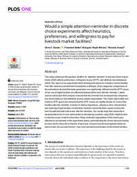 Would a simple attention-reminder in discrete choice experiments affect heuristics, preferences, and willingness to pay for livestock market facilities?