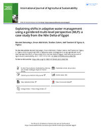 Explaining shifts in adaptive water management using a gendered multi-level perspective (MLP): a case study from the Nile Delta of Egypt