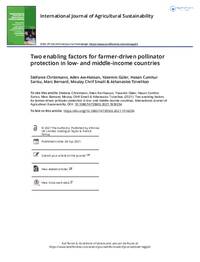 Two enabling factors for farmer-driven pollinator protection in low- and middle-income countries