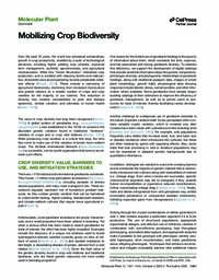 Mobilizing Crop Biodiversity