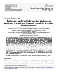 Technology tracking: Understanding decisions to adopt, not to adopt, and dis-adopt household greywater filtration systems 