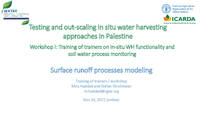 Surface runoff processes modeling 