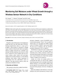 Monitoring Soil Moisture under Wheat Growth through a Wireless Sensor Network in Dry Conditions