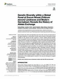 Genetic Diversity within a Global Panel of Durum Wheat (Triticum durum) landraces and Modern Germplasm reveals the History of Alleles Exchange