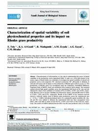 Characterization of spatial variability of soil physicochemical properties and its impact on Rhodes grass productivity