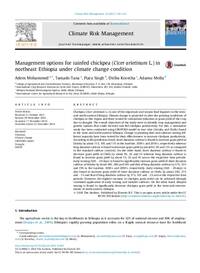 Management options for rainfed chickpea (Cicer arietinum L.) in northeast Ethiopia under climate change condition