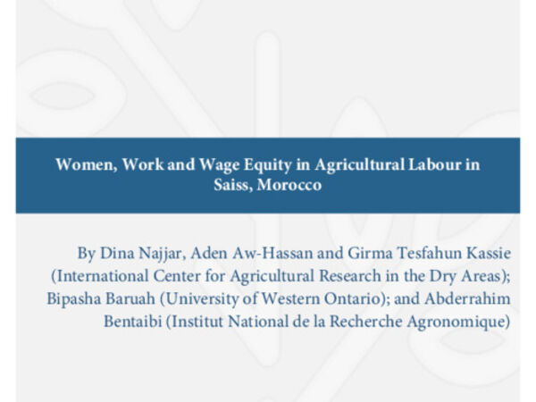 Women, work, and wage equity in agricultural labour in Saiss, Morocco